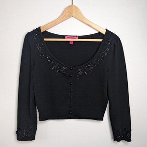BETSEY JOHNSON | Rosebud Cropped Cardigan